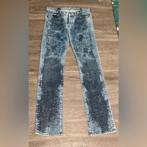 Seven for All Mankind Men's Blue Acid-Wash Jeans, 32 x 34